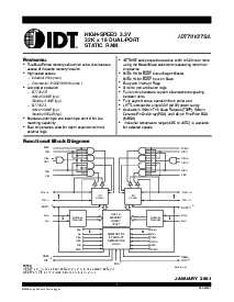 浏览型号IDT70V27L35PF的Datasheet PDF文件第1页