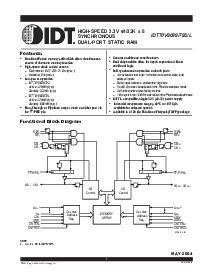 浏览型号IDT70V9089S12PF的Datasheet PDF文件第1页