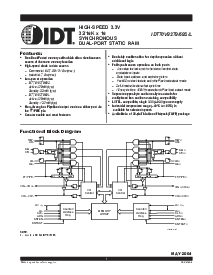 浏览型号IDT70V9279L12PRF的Datasheet PDF文件第1页