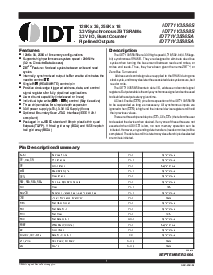 浏览型号IDT71V3558S133PFG的Datasheet PDF文件第1页