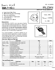 浏览型号IRLZ34N的Datasheet PDF文件第1页