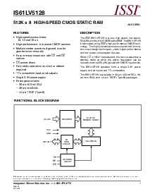 浏览型号IS61LV5128-10的Datasheet PDF文件第1页