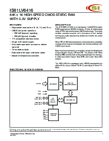 浏览型号IS61LV6416-10的Datasheet PDF文件第1页