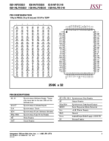 浏览型号IS61NP25632-133TQI的Datasheet PDF文件第3页