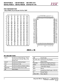 浏览型号IS61NP25632-133TQI的Datasheet PDF文件第4页