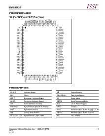 浏览型号IS61S6432-5PQI的Datasheet PDF文件第3页