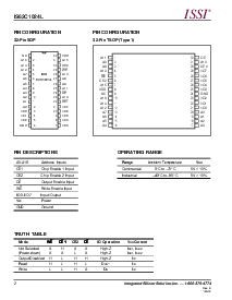 浏览型号IS62C1024L-70QI的Datasheet PDF文件第2页