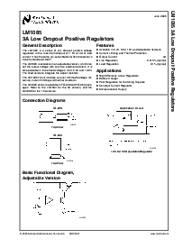 浏览型号LM1085IT-ADJ的Datasheet PDF文件第1页