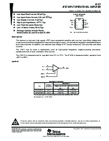 浏览型号LF411CD的Datasheet PDF文件第1页