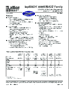 浏览型号LC4256ZC-75T100C的Datasheet PDF文件第1页