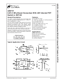 浏览型号LM2731XMFX的Datasheet PDF文件第1页